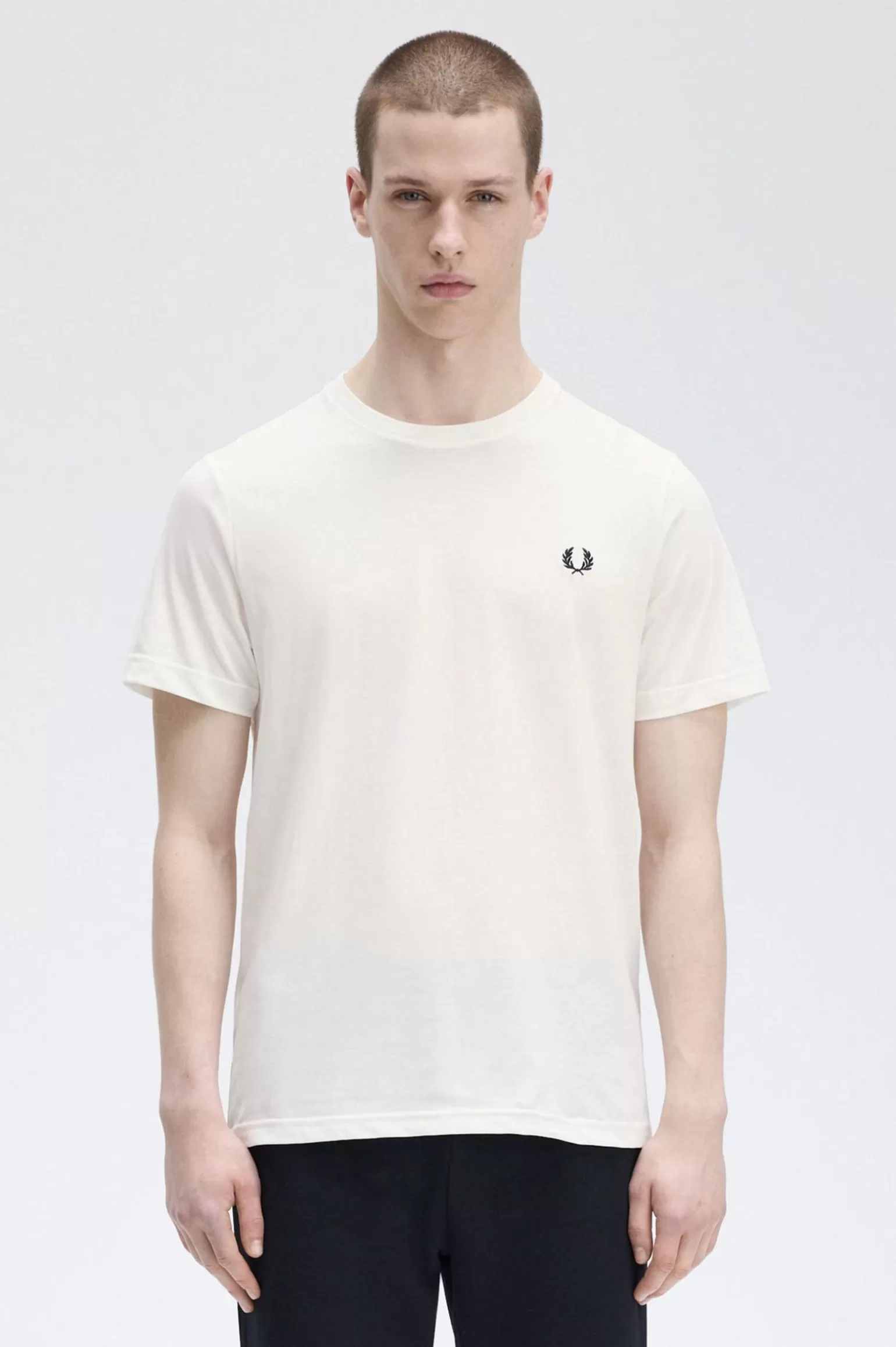 T-Shirts^Fred Perry T-Shirt Mit Rundhalsausschnitt Schneeweiß
