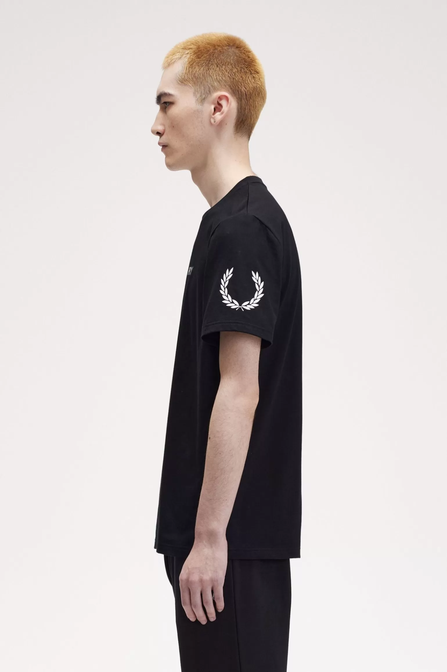 T-Shirts^Fred Perry T-Shirt Mit Zwei Grafik-Logos Schwarz