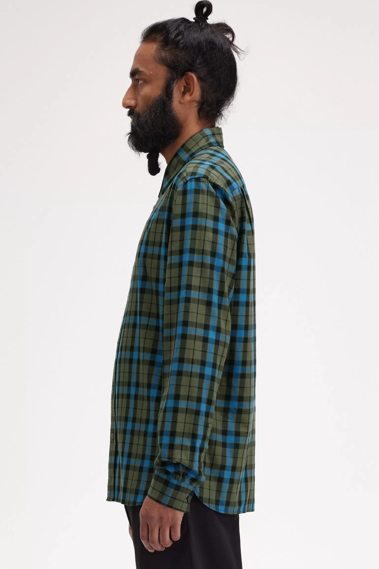 Hemden^Fred Perry Twill-Hemd Mit Schottenkaro Lorbeerkranzgrün