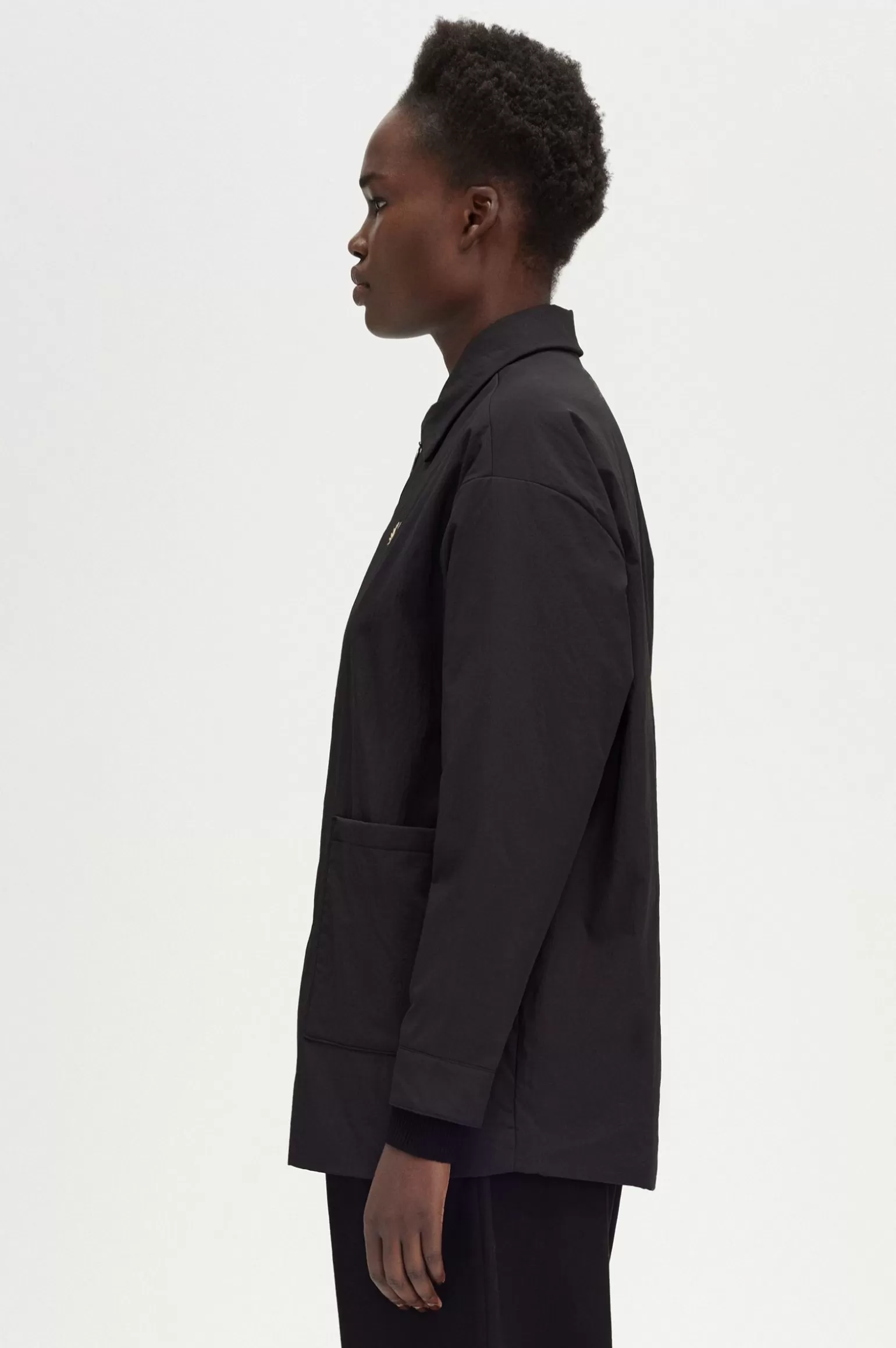 Mäntel und Jacken^Fred Perry Wattierte Hemdjacke Mit Reißverschluss Schwarz